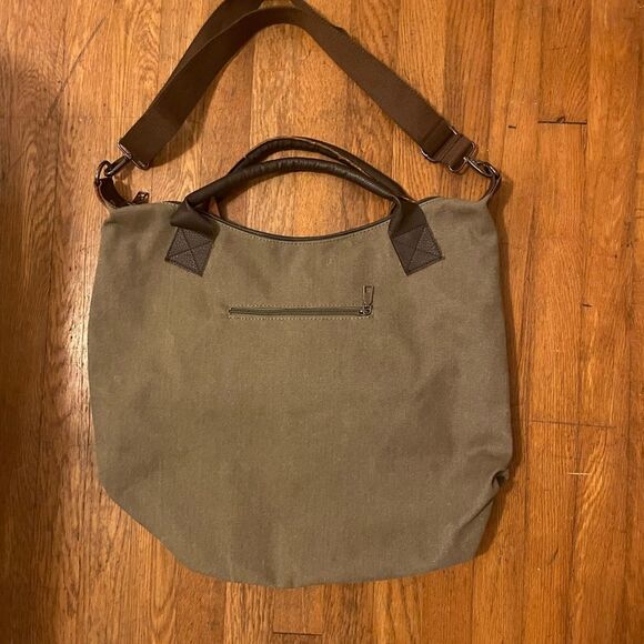 K2 Classic Fashion Canvas and Leather Womans Bag/Tote - Picture 8 of 9